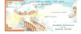 Banque Mondiale  De La Bonne Année  -  Chèque 365 Jours De Bonheur - Assegni & Assegni Di Viaggio