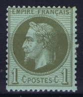 France: Yv Nr 25 MH/* Falz/ Charniere  1870 - 1863-1870 Napoléon III Con Laureles