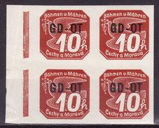 Böhmen Und Mähren 1939 Mi 51  MNH** Block Of 4 - Ungebraucht