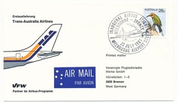 AUSTRALIE - Premier Vol Par Airbus - MELBOURNE => SYDNEY - 22 Juillet 1981 - Lettres & Documents