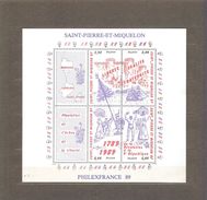 SAINT PIERRE ET MIQUELON  BLOC    N° 3   NEUF **/  DE 1989 - Blocks & Sheetlets