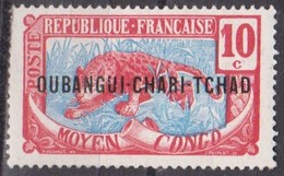 Ubangi-Chari, 1915/1922 - 10c Overprint - Nr.6 MLH* - Gebraucht