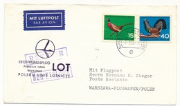 ALLEMAGNE BERLIN - Enveloppe Premier Vol Lufthansa FRANCFORT/MAIN => VARSOVIE 1965 - Other & Unclassified