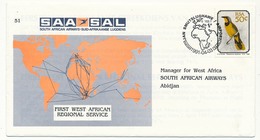 RSA - Enveloppe First West African Regional Service - 1991 - Airmail