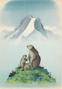 17 / 10  / 416  - 1105   -  AFFICHE  DU  PARC  DE  LA  VANOISE  (  17 CM  X12 ) - Samivel