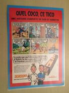 BOB ET BOBETTE DE MOOR BARRE CHOCOLATEE ZIP QUEL COCO CE TICO  -  Pour  Collectionneurs ... PUBLICITE  Page De Revue Des - Suske En Wiske