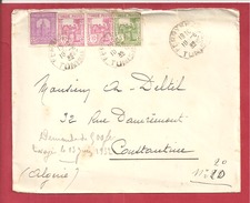 Y&T N°123+124X2+128  FERRYVILLE    Vers  ALGERIE 1932 - Covers & Documents