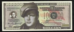 BILLET FANTAISIE COMMEMORATIF . 1000 000  DOLLARS . MARLON BRANDO . - Otros & Sin Clasificación