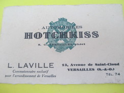 Carte Commerciale/ L  LAVILLE/Automobiles Hotchkiss/ Concessionnaire Exclusif/VERSAILLES/ Vers1910-30          CAC90 - Cars