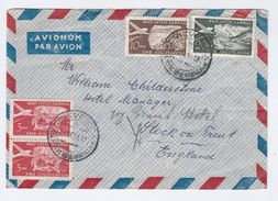 1955 Crikvenia YUGOSLAVIA COVER  REDIRECTED  Grand HOTEL , Stoke On Trent Cds GB Airmail Aviation Stamps - Covers & Documents