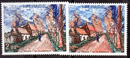 Monaco 1241 Variété Toits Blancs Et Normal Tableau De Vlaminck Neuf ** TB  MNH Sin Charnela - Varietà