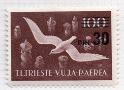 1949 Trieste B Soggetti Vari Sovrast. DIN N. 16  Nuovo MLH* - Poste Aérienne