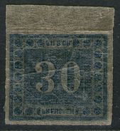 30 Sgr. Dunkelgrünblau - Preussen Nr. 21 - Oberrand - Postfrisch - Kabinett - Postfris