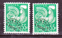 France Préoblitéré 118 Coq Variété Petit T Et Normal  Neuf ** TB MNH - Neufs