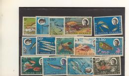 OCEAN INDIEN BRITANIQUE - N° 16/30 ** LUXES (MNH) Manque N° 20 Le 25c - POISSONS FISHS - Belle Série - Territorio Britannico Dell'Oceano Indiano