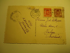 BELGIUM 1937 ANTWERPEN  TO ESTONIA  LUCHTPOST AIR MAIL   , OLD POSTCARD , RA - Other & Unclassified