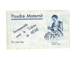 Buvard   Poudre Maternit Incomparable Pour La Toilette De Bébé  Fond Bleu - Kinder