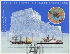 Antarktisforschung 2001 BRD Block 57+FDC 14€ Schiffe Gauß/Polarstern S/s Bloc Ships Sheet M/s Cover Bf BUND Germany - Behoud Van De Poolgebieden En Gletsjers