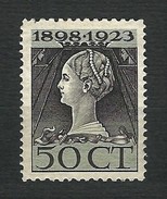 NEDERLAND 1923 - 25° Anniversario Dell'incoronazione Di Konigin Wilhelmina  - 50 C. -  MH - Michel:NL 130 - Unused Stamps