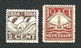 NEDERLAND 1924 - Centenario Battelli Di Salvataggio - 2 C. / 10 C. -  MNH - Michel:NL 141-42 - Unused Stamps