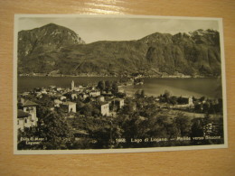 MELIDE Verso Bissone Lago Di Lugano Lake Post Card TICINO Switzerland - Bissone