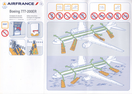 Air France/ Boeing 777- 200 ER / Consignes De Sécurité / Safety Card - 03/2009 / 1er Modèle - Safety Cards