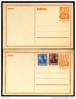 DR P141I  2 Postkarten 1921  Kat. 4,00 € - Postkarten