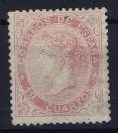 Spain: Ed 90 Mi Nr 83 MH/* Flz/ Charniere   1867  Left Top Backside Gum Thin - Unused Stamps