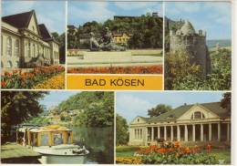 BAD KÖSEN MEHRBILD AK BADEHAUS GRADIERWERK DAMPFER ANLEGESTELLE SONDERMARKE DDR - Bad Koesen