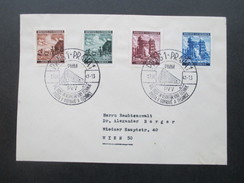 DR / Böhmen Und Mähren Nr. 75 - 78 Sonderstempel Prager Messe. Nach Wien - Covers & Documents