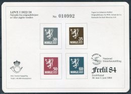 1984 Norway Stamp Exhibition Souvenir Sheet FREFIL 84 - Proeven & Herdrukken