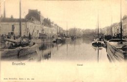 Bruxelles - Canal (Quai à La Chaux Hier Et Aujourd'hui.., Rare, Précurseur, Péniche, Woonboot, Barge, Sel Cérébos) - Hafenwesen