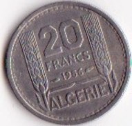 Algérie Pièce De 20 Francs Turin 1956 - Algérie