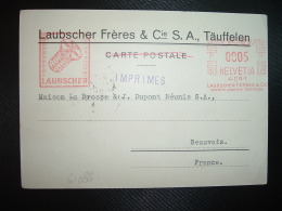 CP EMA 4091 à 0005 + Datée 4 MARS 1936 + LAUBSCHER FRERES & Cie SA TAUFFELEN - Frankiermaschinen (FraMA)