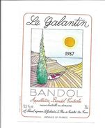 Etiquette De VIN - BANDOL Le Galantin 1987 - Rosés