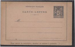 France Entiers Postaux - 25c Noir Sur Rose - Type Sage - Carte-lettre  - Neuf - Kaartbrieven