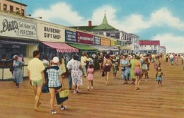 Rehobeth Beach Delaware, Boardwalk Scene Business Signs C1950s Vintage Postcard - Other & Unclassified