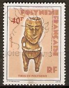 POLYNESIE  Française    -  1985 .  Y&T N° 229 Oblitéré.   Statuette TIKIS - Gebraucht