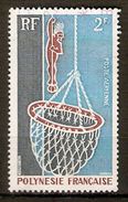 POLYNESIE  Française    -   Aéro  -    1970 .    Y&T N° 34 Oblitéré.   Huître Perlière  /  Plongeur Avec Panier - Gebruikt