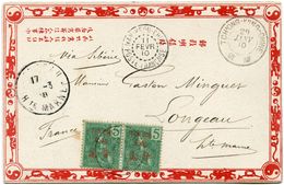 TCH'ONG-K'ING CARTE POSTALE DEPART TCH'ONG-K'ING-CHINE 29 JANV 10 POUR LA FRANCE - Lettres & Documents