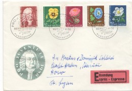 1958  FDC Exprès Pour La Suisse - Cartas & Documentos