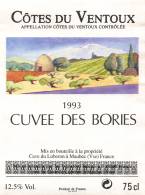 Cuvee Des Bories - 1993 - Côtes Du Ventoux - Côtes Du Ventoux