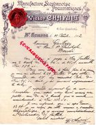 42-ST SAINT ETIENNE-RARE LETTRE MANUSCRITE SIGNEE VICTOR CHAPUS-MANUFACTURE PNEUMATIQUES-PNEUS CYRANO-1902 VELO CYCLISME - Automobil