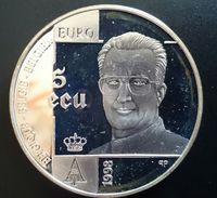 BELGIUM 5 ECU (EURO) 1998 SILVER PROOF "50th Anniversary - Human Rights Declaration" Free Shipping Via Registered Air - Ecus (gold)