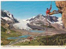 Rappeling High Over The Athabaska Glacier - Jasper