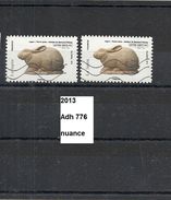 Variété Adhésif De 2013 Oblitéré Y&T N° Adh 776 Nuance - Used Stamps