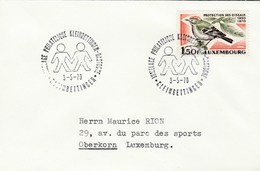 1970 Luxembourg COVER EVENT Pmk TWINNING KLEINBETTINGEN BASTOGNE Franked BIRD, PROTECT BIRDS Stamps Nature Conservation - Covers & Documents