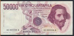 °°° ITALIA - 50000 LIRE BERNINI I° TIPO 06/03/1992 SERIE DE °°° - 50.000 Lire