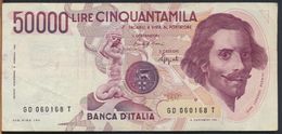 °°° ITALIA - 50000 LIRE BERNINI I° TIPO 25/01/1990 SERIE GD °°° - 50000 Liras