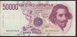 °°° ITALIA - 50000 LIRE BERNINI I° TIPO 25/01/1990 SERIE HD °°° - 50000 Liras